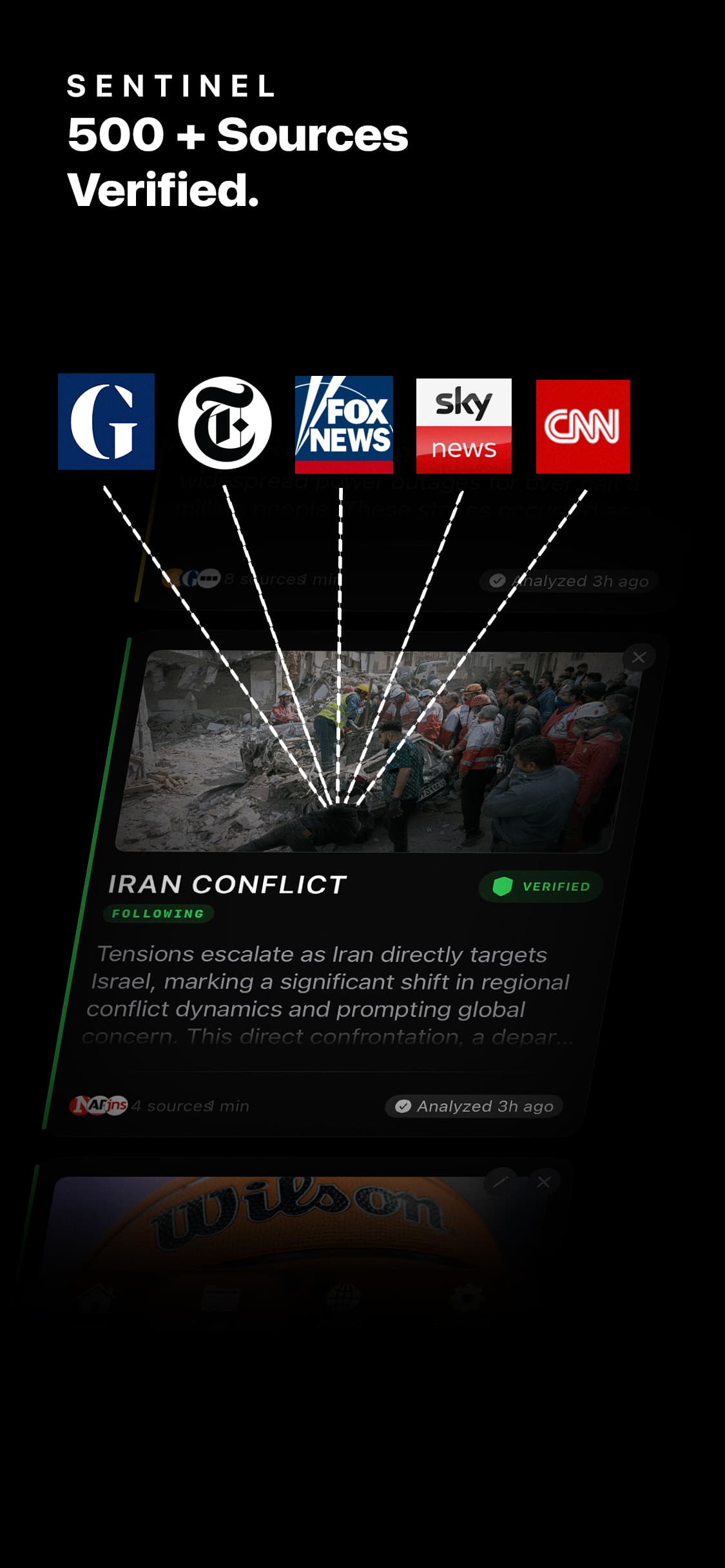 Sentinel scanning real-time news sources